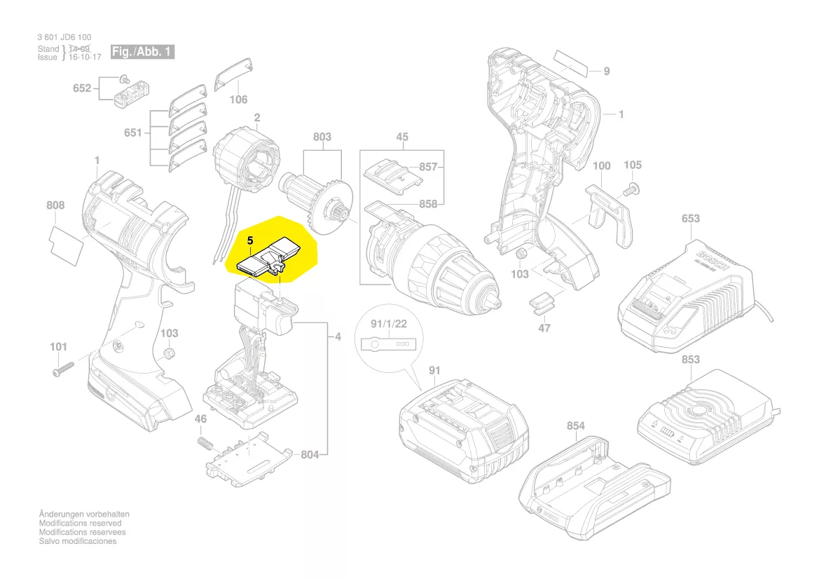 Curseur inverseur réf. 2 609 101 227 BOSCH